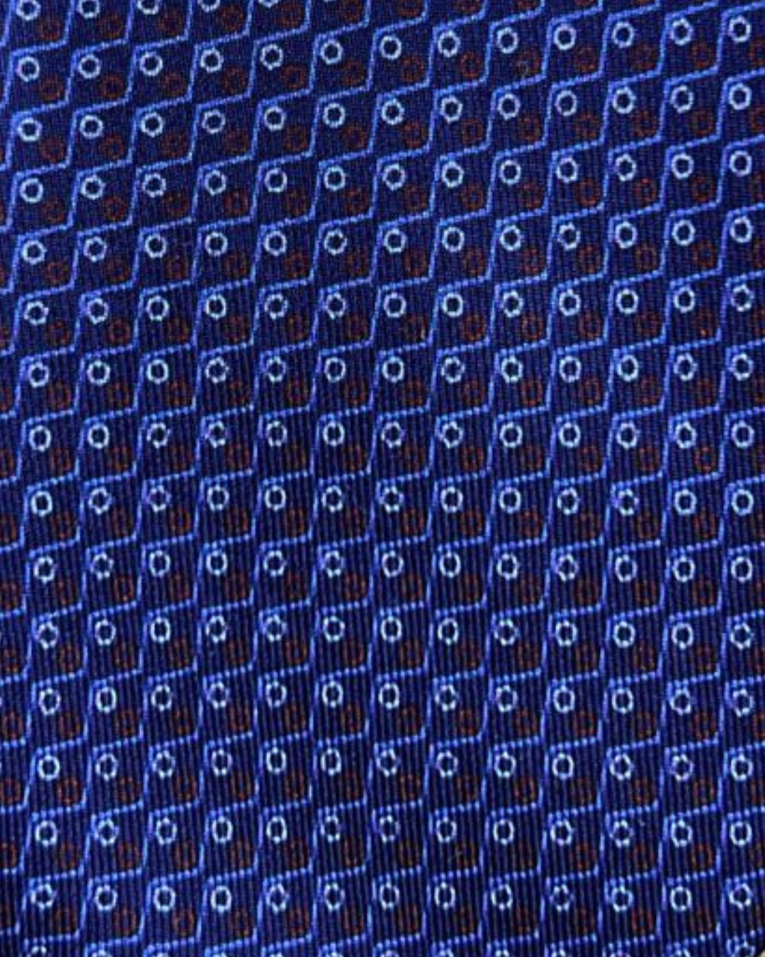 Gravata Seda Roxa Zigzag e Círculos