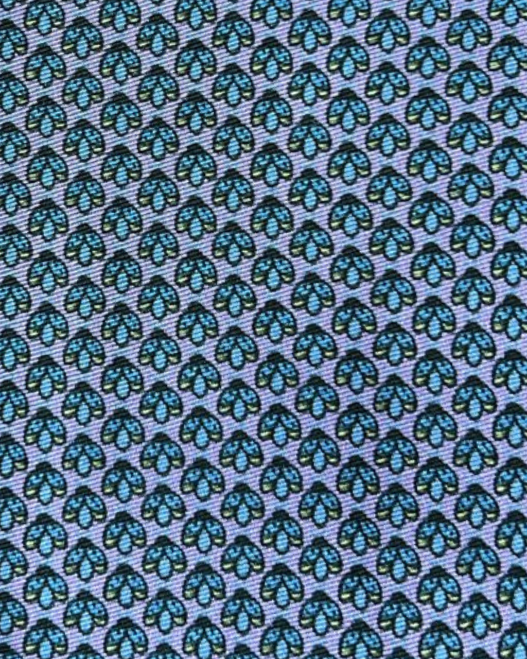Gravata Seda Rosa Joaninha Azul