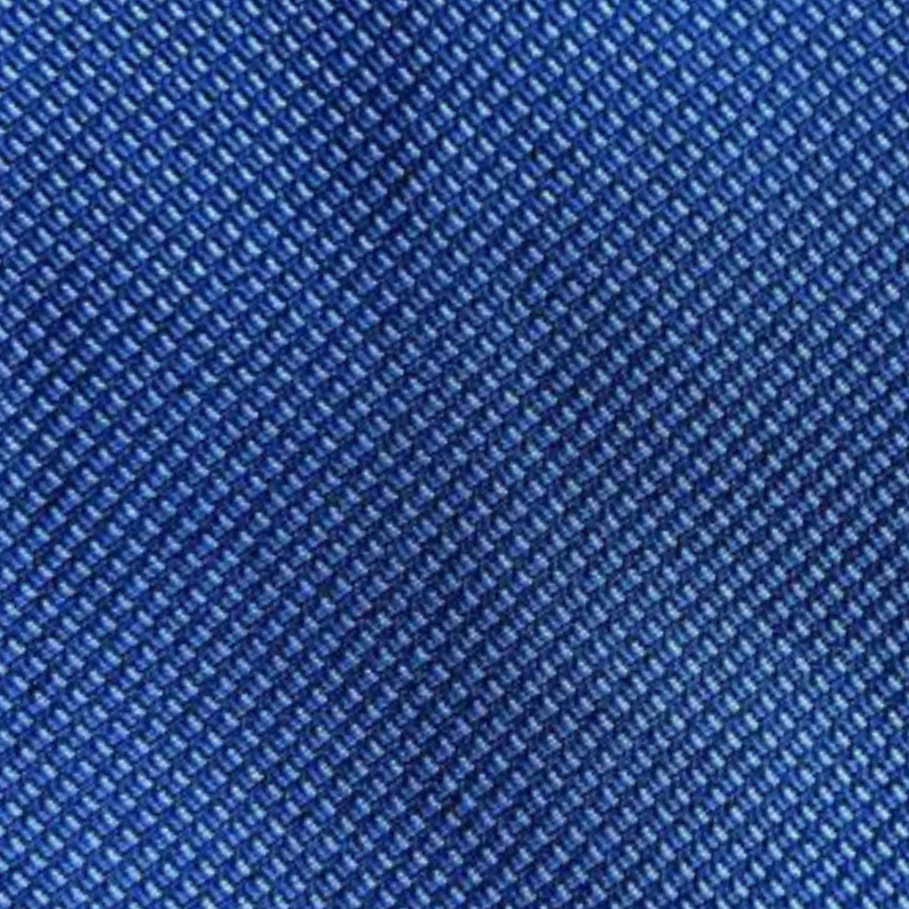 Gravata Jacquard de Seda Azul Textura Quadriculada