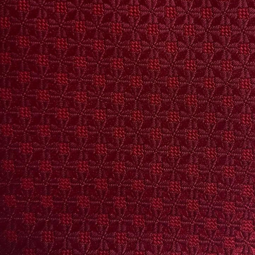 Gravata Vermelha Textura Floral