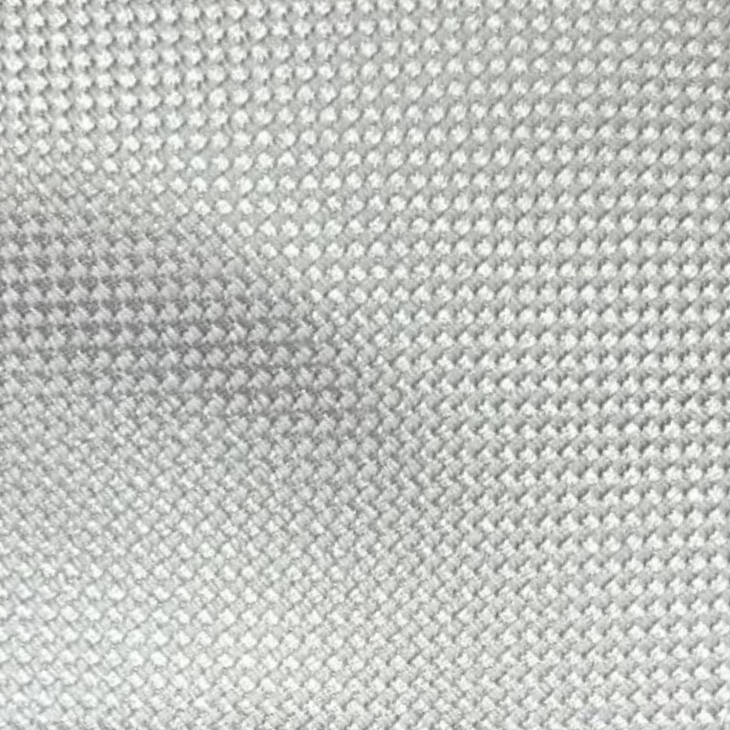 Gravata Jacquard de Seda Branca Textura Quadrada