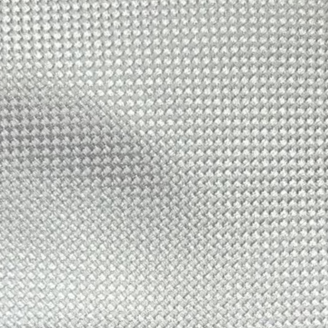 Gravata Jacquard de Seda Branca Textura Quadrada